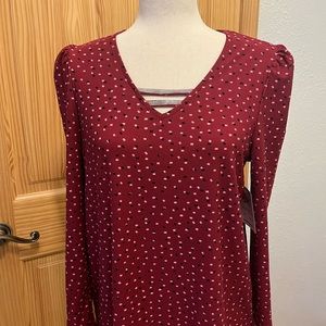 89th and Madison festive pullover blouse